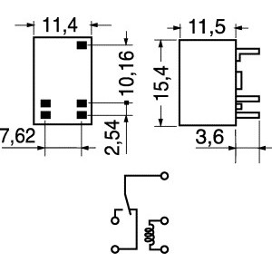 RELE' MINIATURA 1 SCAMBIO 2