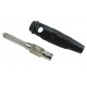 Spinotto a Banana Diametro 4mm Nero con Foro Laterale Hirschmann BULA20K - 930726100