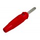 Spinotto a Banana Diametro 4mm Rosso con Foro Laterale Hirschmann BULA20K - 930726101