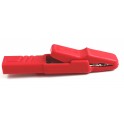 pinza a coccodrillo isolata rossa