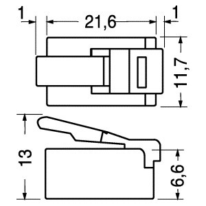 SPINA MOD. RJ45 8P 8C  2