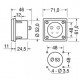 Voltmetro - Strumento da Pannello 300V Corrente Alternata 70x60mm