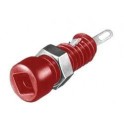 boccola da pannello isolata 2 mm rossa