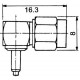 CONNETTORE COASSIALE  SMA MASCHIO RG174 A 90°