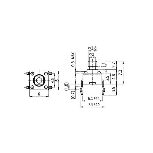 PULSANTE N.A. IN MINIATURA 50MA
