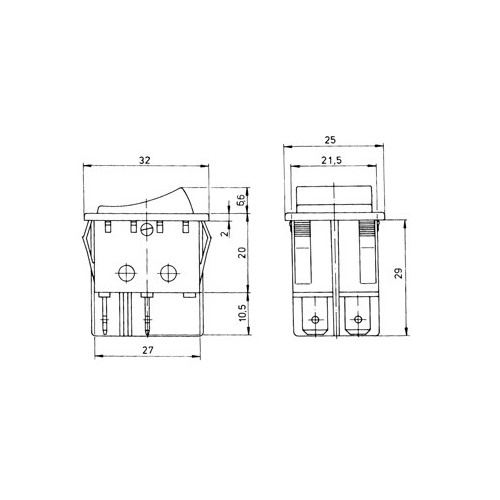 INTERRUTTORE BIPOLARE OFF-MOM 10A- NERO