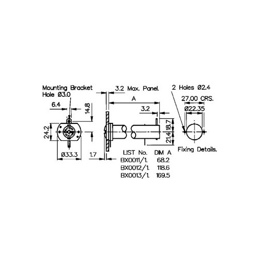 PORTA BATTERIE 3XAA DA PANNELLO