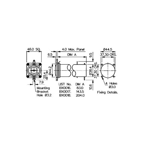 PORTA BATTERIA 3XD DA PANNELLO 