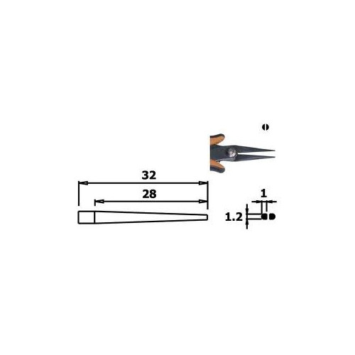 PINZA LUNGA  ARROTONDATA LISCIA 