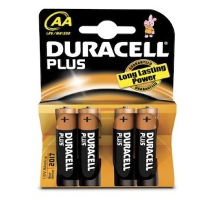 Pila Stilo 1,5 V AA Duracell Plus Power - Blister 4 Pezzi