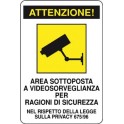 cartello area videosorvegliata