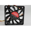 Ventilatore assiale tachimetrico a 12 Vdc 60 x 60 x 10 mm.