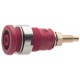 Boccola da Pannello Isolata di Sicurezza  per Spina a Banana Ø 4 mm - colore Rosso - mod. SEB2600G Hirschmann
