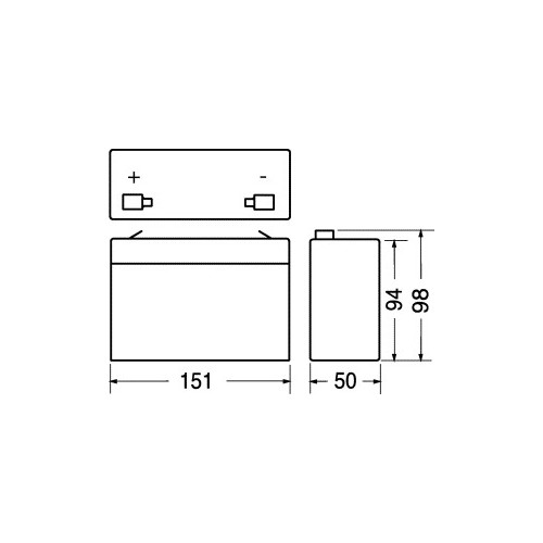 BATTERIA RICARICABILE AL PIOMBO SIGIL. 6 V-12 AH