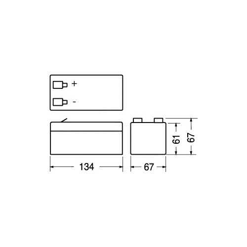 BATTERIA RICARICABILE AL PIOMBO SIGIL. 12 V-3,3 AH