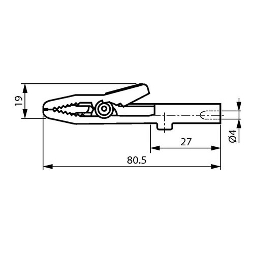 PINZA A COCCODRILLO AK-10 - COLORE ROSSO