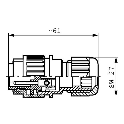 CONNETTORE VOLANTE M.6P+T 934126100