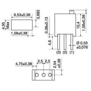 TRIMMER 5 KOHM 20 GG. VERTICALE 2