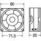 VENTILATORE ASSIALE SUPPORTO CUSCINETTI 80x80x25 mm