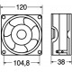 VENTILATORE ASSIALE 24V SUPPORTO CUSCINETTI 120x120x38 mm