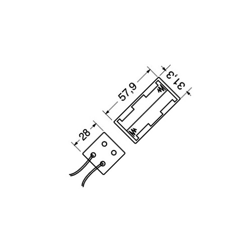 CONTENITORE PER 4 PILE STILO (AA-UM3)