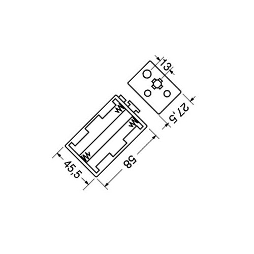 CONTENITORE PER 6 PILE STILO (AA-UM3)