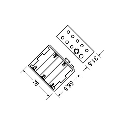 CONTENITORE PER 10 PILE STILO (AA-UM3)