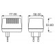 Alimentatore con Tensione di Uscita Regolabile 9 - 12 - 15 - 18 - 21 - 24V 600 mA - Corrente Alternata