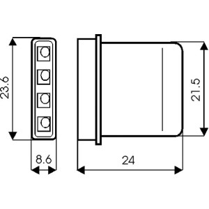 CONNETTORE MASCHIO VOLANTE 4P ALIM.COMP. 2