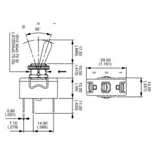 DEVIATORE UNIPOLARE ON-ON 15A 250V 2