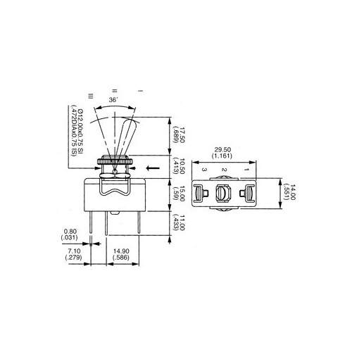 DEVIATORE UNIPOLARE ON-ON 15A 250V