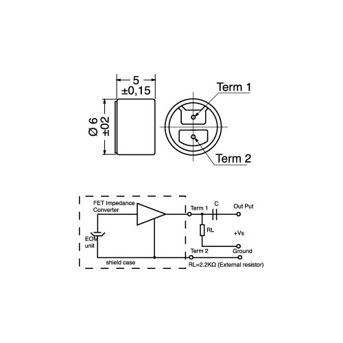 CAPSULA MICROFONICA SUBMINIATURA