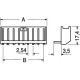 CONNETTORE SIL MASCHIO DA CIRCUITO STAMPATO 90° 2 POLI - AMP MODU II 280377-1                          