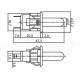 PULSANTE ON/OFF CON AUTORITORNO DA INCASSO TIPO FRIGORIFERO 250V 2,5A COLORE BIANCO